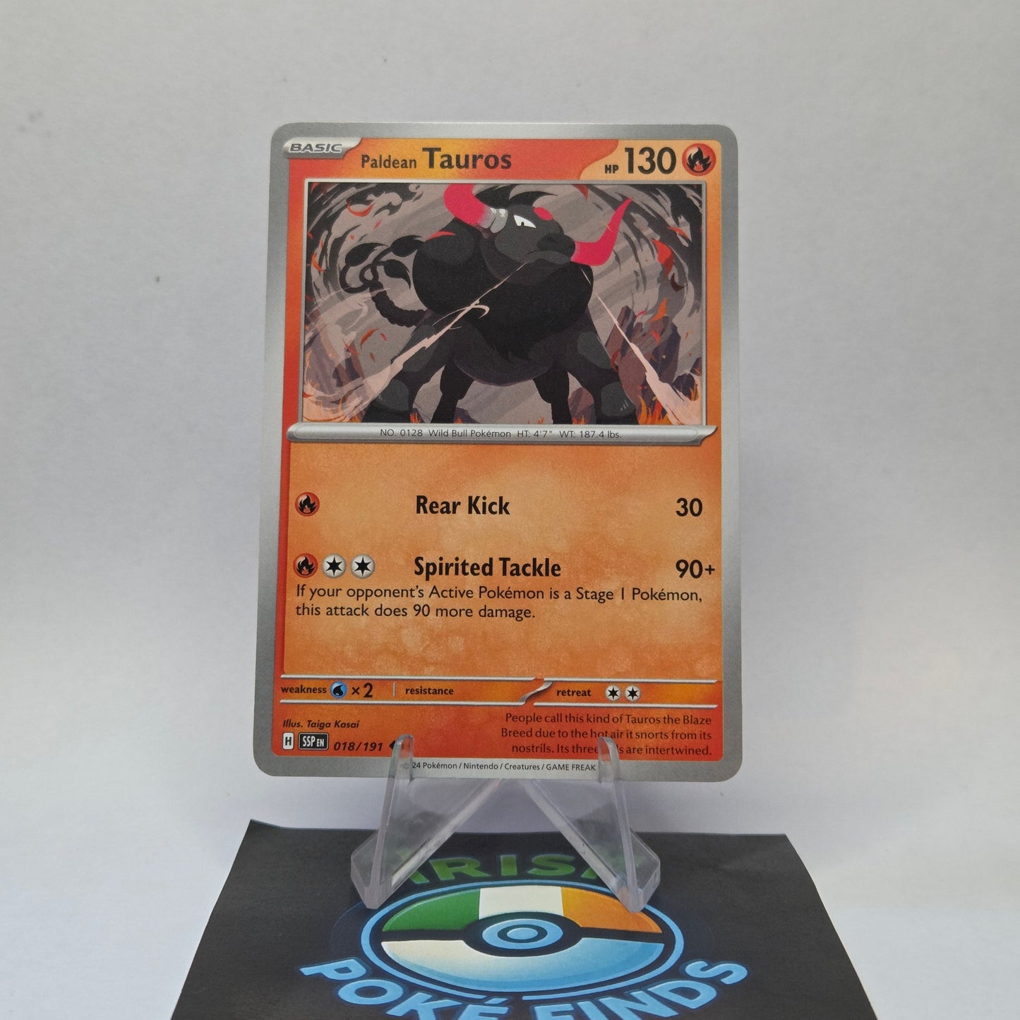 Paldean Tauros #018 - Surging Sparks Front