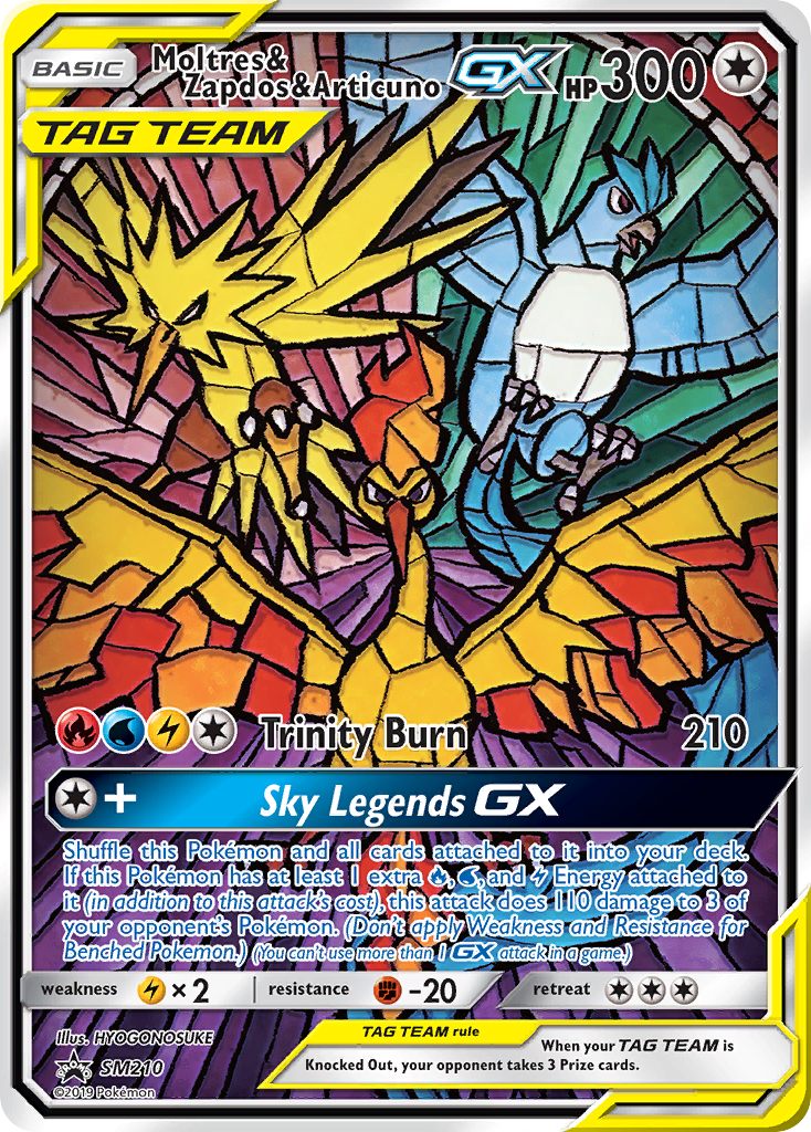 SM210 Moltres & Zapdos & Articuno GX - SM Black Star Promos Pokémon card
