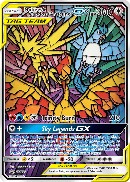 SM210 Moltres & Zapdos & Articuno GX - SM Black Star Promos Pokémon card