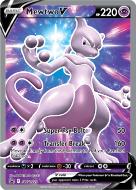 229 Mewtwo V - Sword & Shield Promo Cards