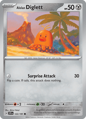 122 Alolan Diglett - Surging Sparks