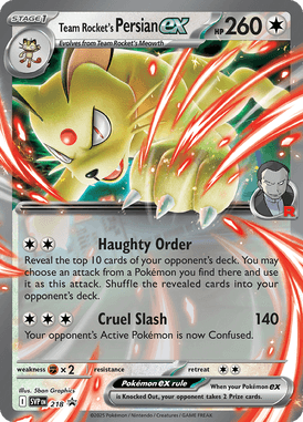 218 Team Rocket's Persian ex - Scarlet & Violet Promo Cards