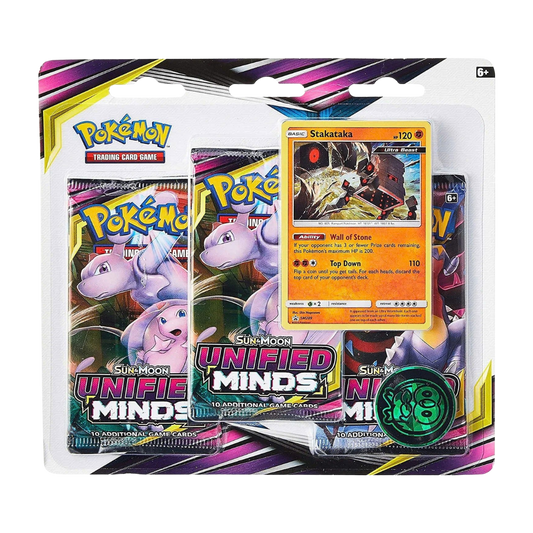 Pokemon Sun & Moon Unified Minds 3 Pack Blister Pack