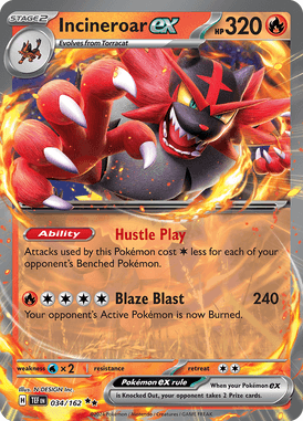 034 Incineroar ex - Temporal Forces