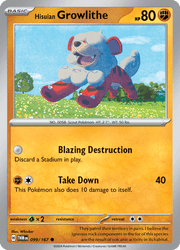 099 Hisuian Growlithe - Twilight Masquerade