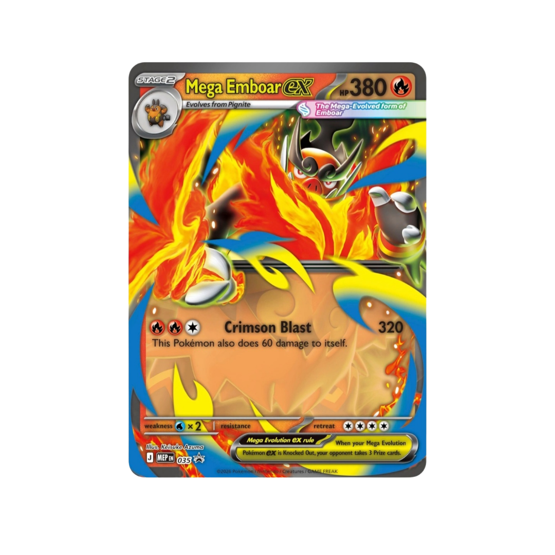 Pokémon Mega Evolution Ascended Heroes Mega Emboar ex Box