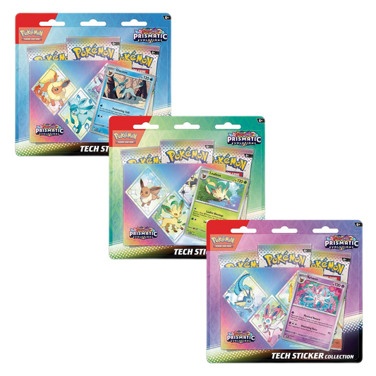 Pokemon Scarlet & Violet Prismatic Evolutions Tech Sticker Collection (3 Pack)